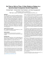 On Time or Not on Time: A User Study on Delays in a Synchronised Companion-Screen Experience